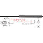 METZGER Gasfeder, Heckscheibe